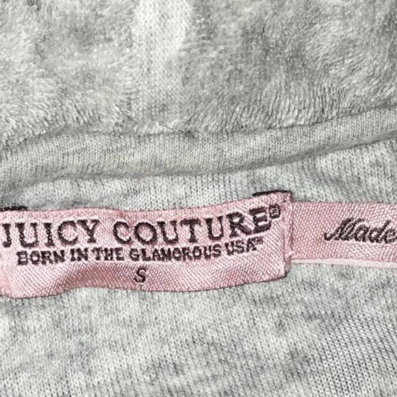 Juicy Couture Gray Terry heart robe SZ SM - Picture 4 of 4